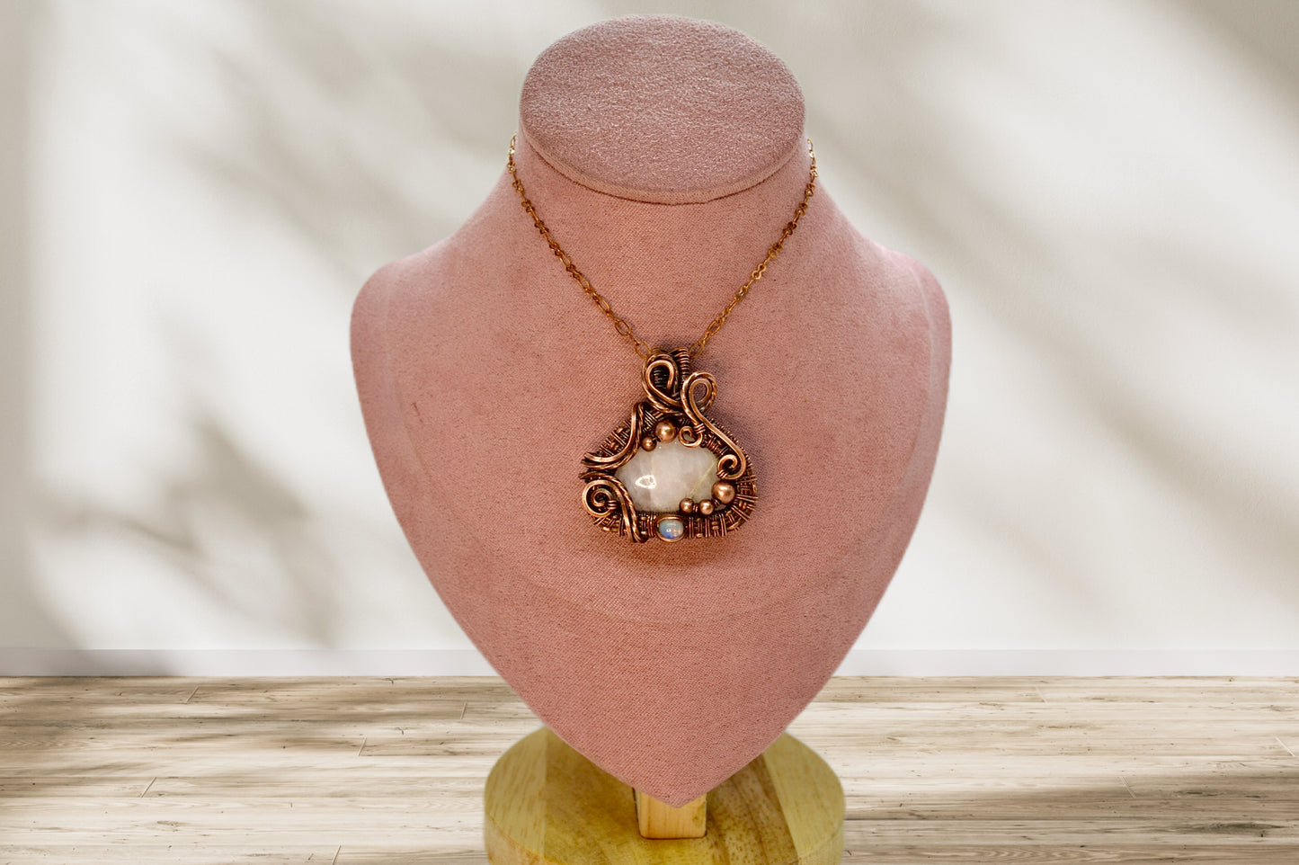 "Rosy Dreamland" - Wire Wrapped Pendant