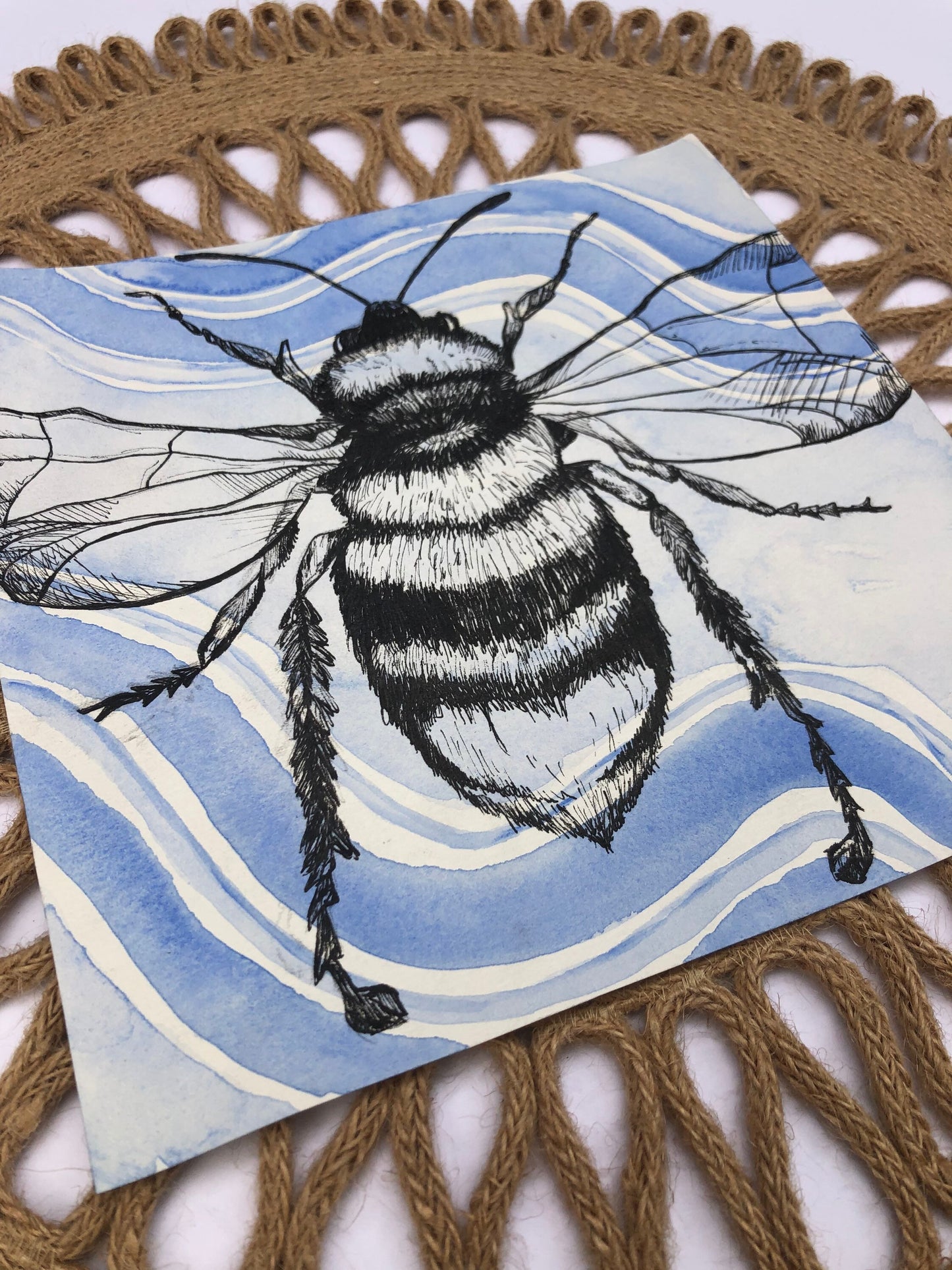 Buzzing in Whimsy (watercolor print)