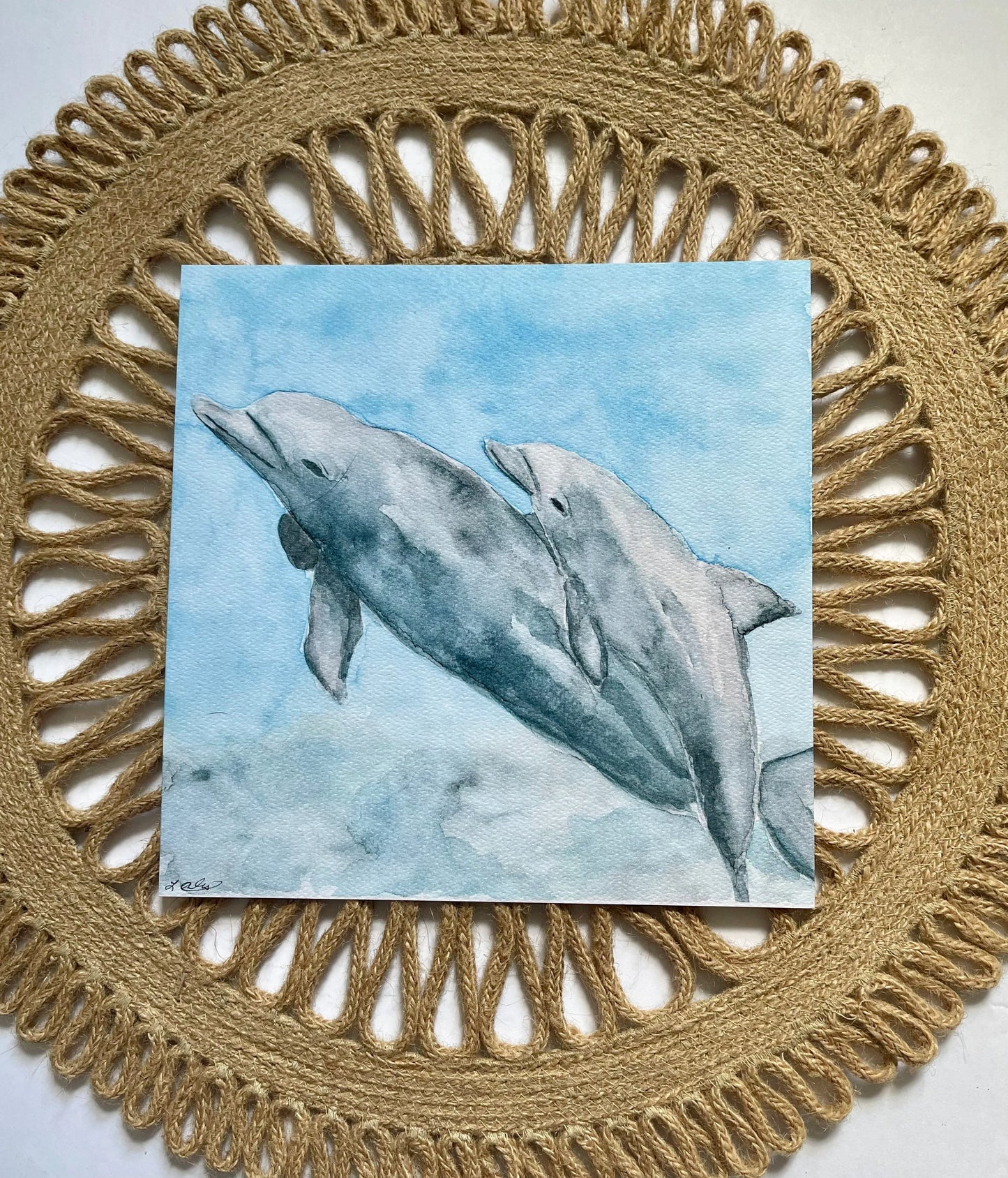 Swim Together (watercolor print)