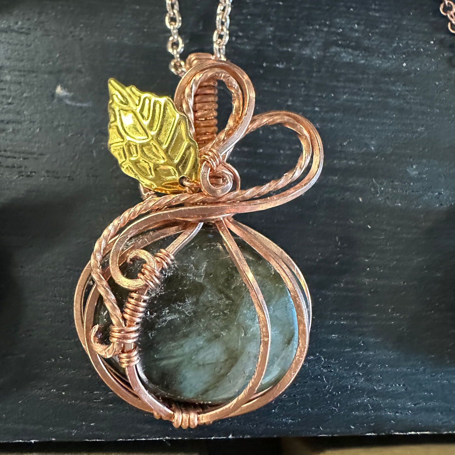 Wire Wrapped Pumpkin Necklaces
