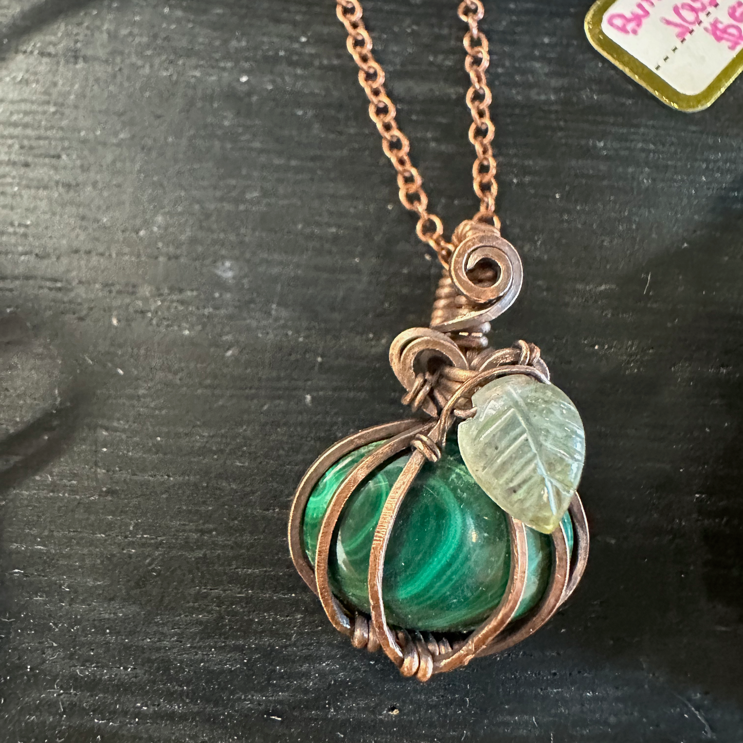 Wire Wrapped Pumpkin Necklaces