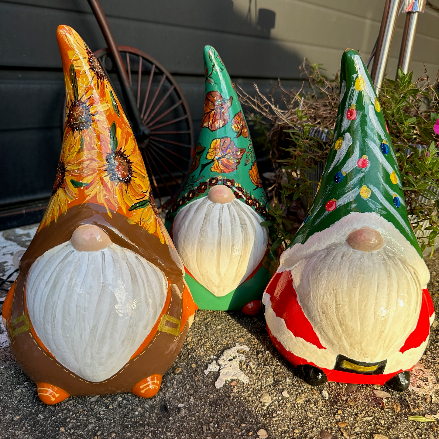 Ceramic Gnome - Falling Leaves