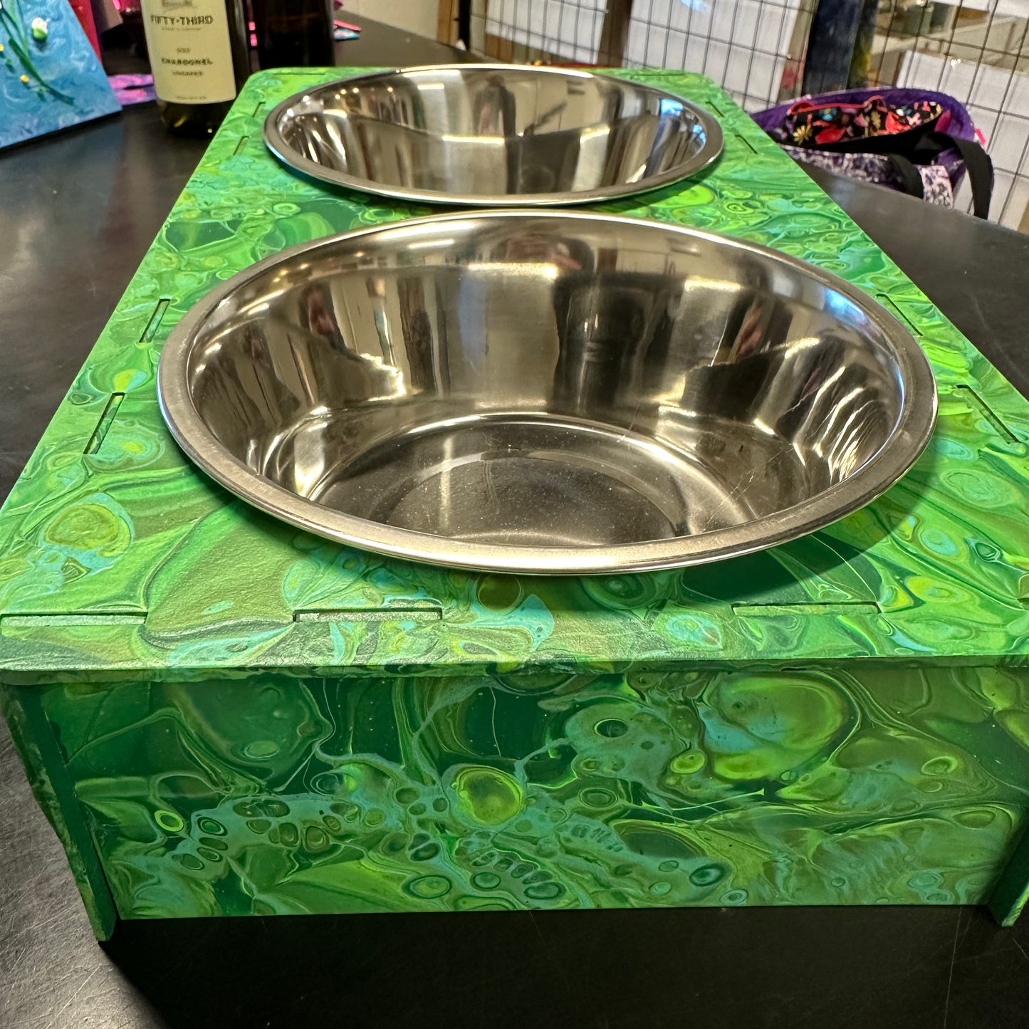 Pet Food Bowl Holder (double large)