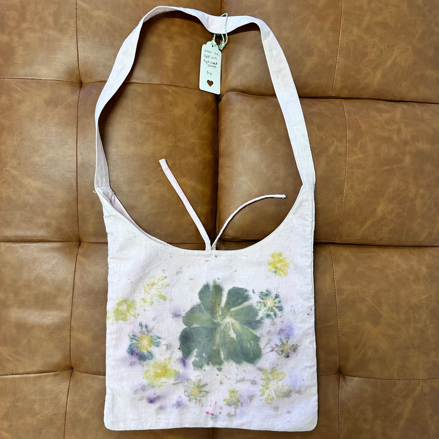 Cotton Tote - Dyed with Hibiscus and Cosmos