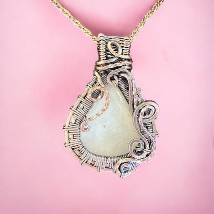 "Ethereal Agate" - Wire Wrapped Pendant