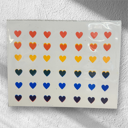 Hearts Risograph Print (8.5 x 11")