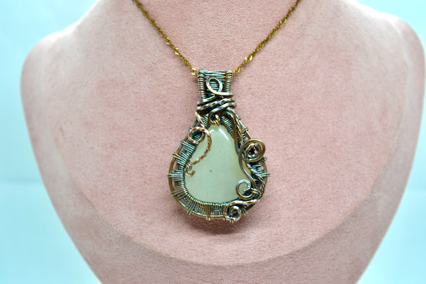 "Ethereal Agate" - Wire Wrapped Pendant