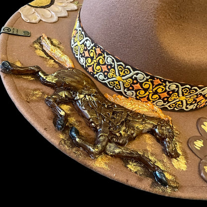 Hand Painted Horse Hat