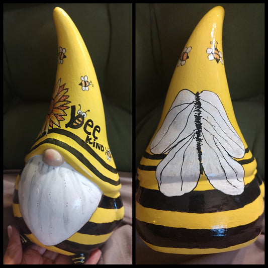 Bee Kind Ceramic Gnome