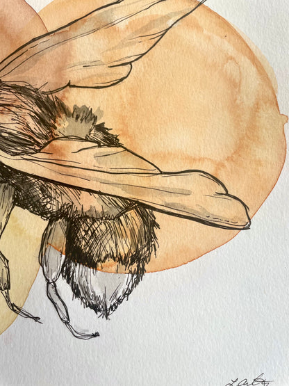 Bee (watercolor print)