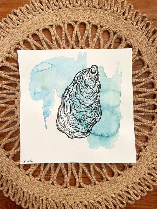 Oyster from the Sea (watercolor print)