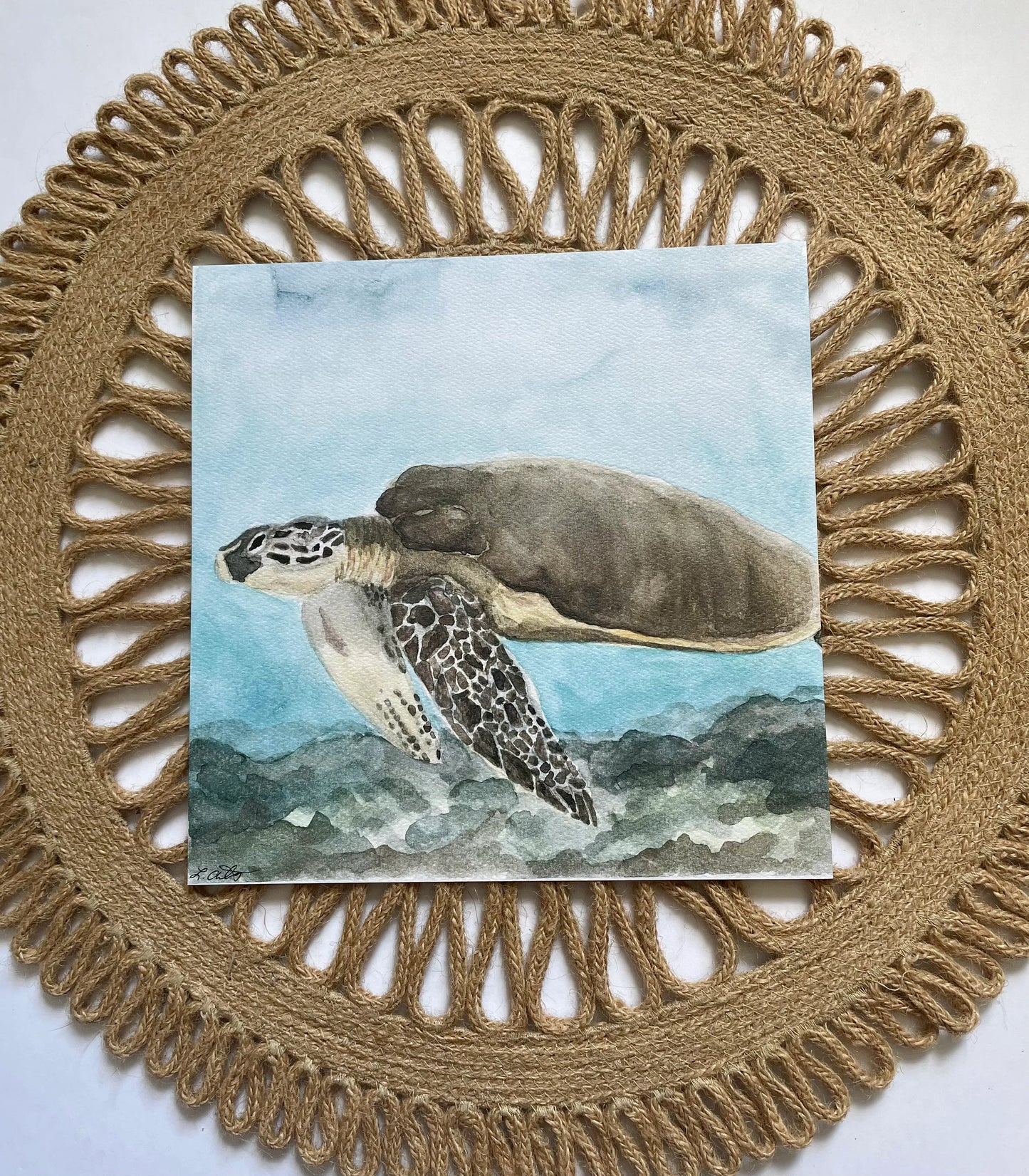 Sea Turtle (watercolor print)