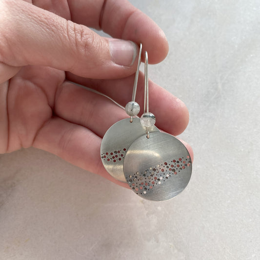 Over the Moon Disc Drop Earrings - Large