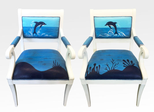 A Pair of Dolphin Chairs