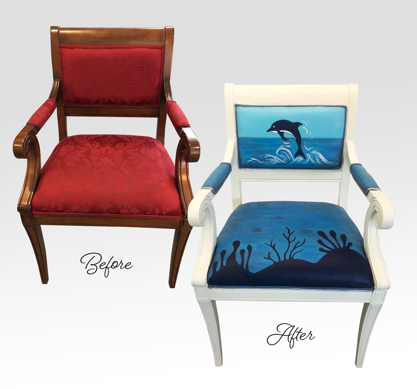 A Pair of Dolphin Chairs