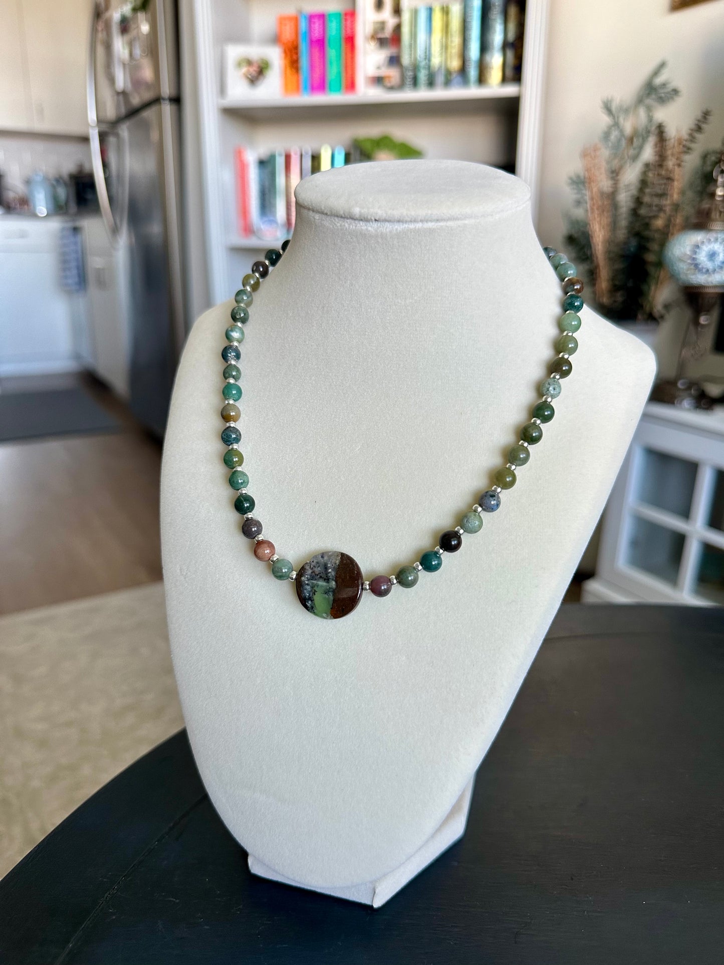 Fancy Jasper & Chrysoprase Necklace