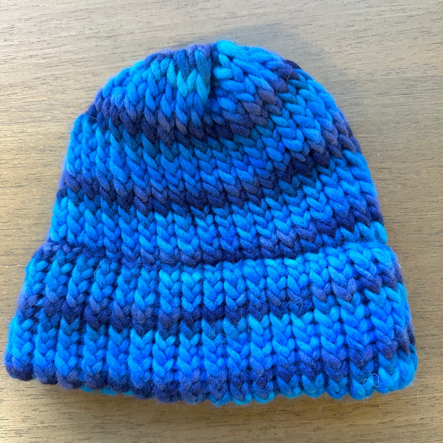 Blue and Purple Multi-shade Knit Hat