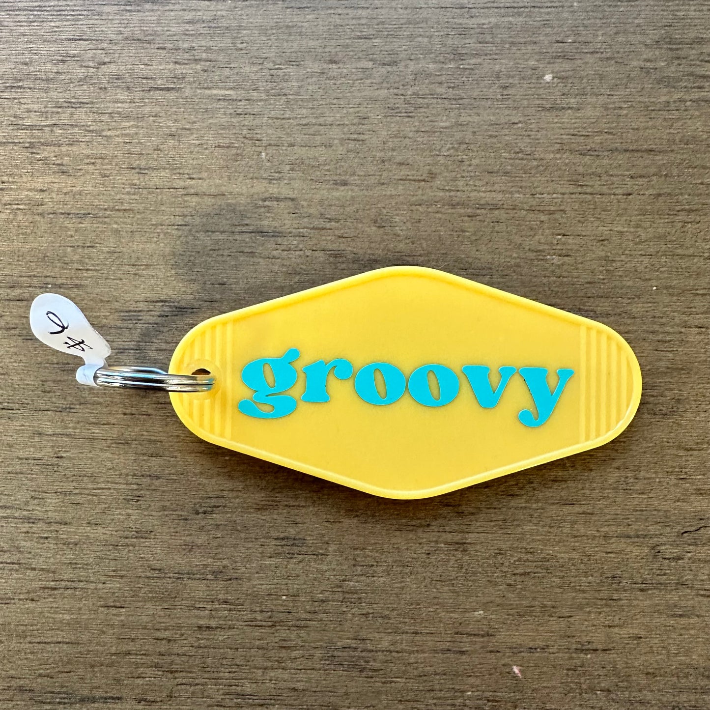 Yellow "Groovy" Keychain