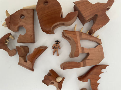 Wooden Monster Fish Puzzle