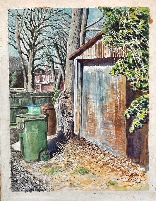 "Richmond, Northside Alley, Winter 2023" (Original Watercolor)