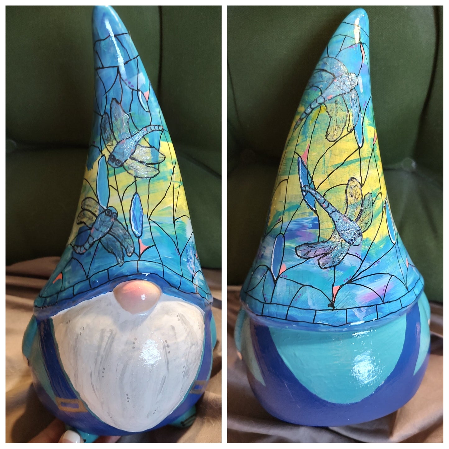 Tiffany Inspired Ceramic Gnome