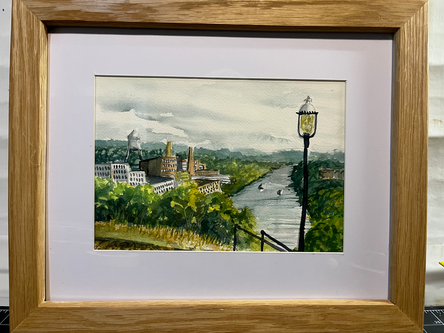 "Sunset on the James" - original watercolor painting