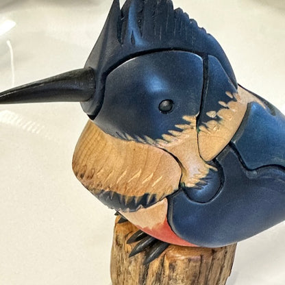 "Kingfisher" - Handcrafted Wood Chapman Puzzle