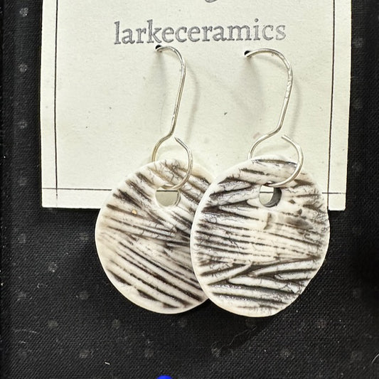 Porcelain Earrings with Sterling Silver Ear Wires - Design 1