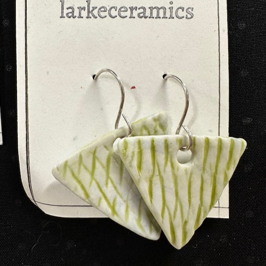 Porcelain Earrings with Sterling Silver Ear Wires - Design 2