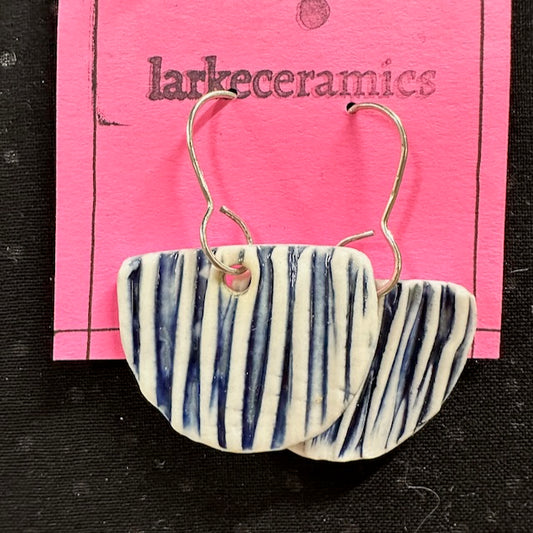 Porcelain Earrings with Sterling Silver Ear Wires - Design 3