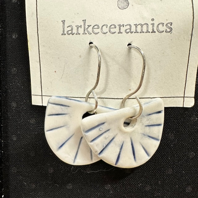 Porcelain Earrings with Sterling Silver Ear Wires - Design 4