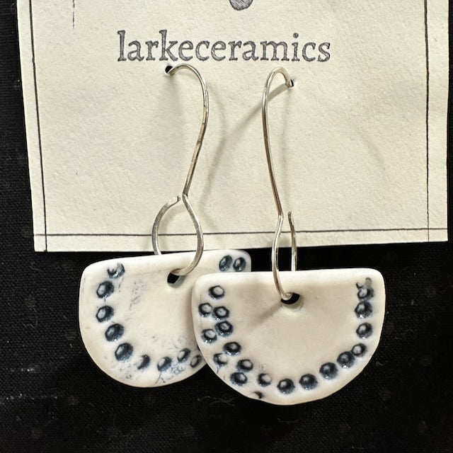 Porcelain Earrings with Sterling Silver Ear Wires - Design 5