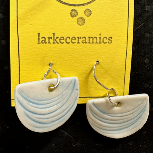 Porcelain Earrings with Sterling Silver Ear Wires - Design 6