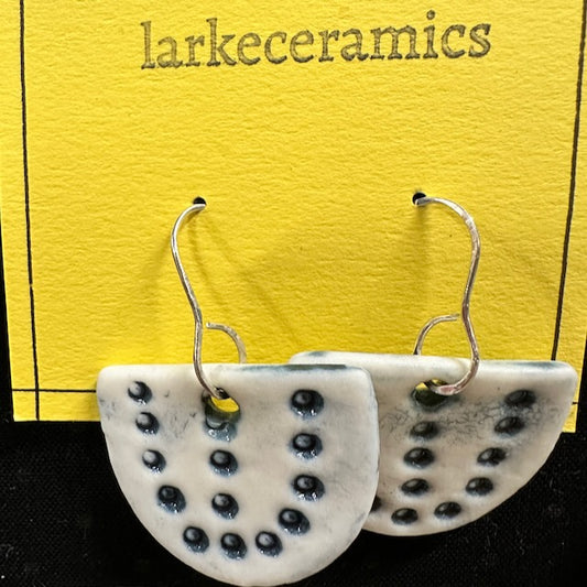 Porcelain Earrings with Sterling Silver Ear Wires - Design 7