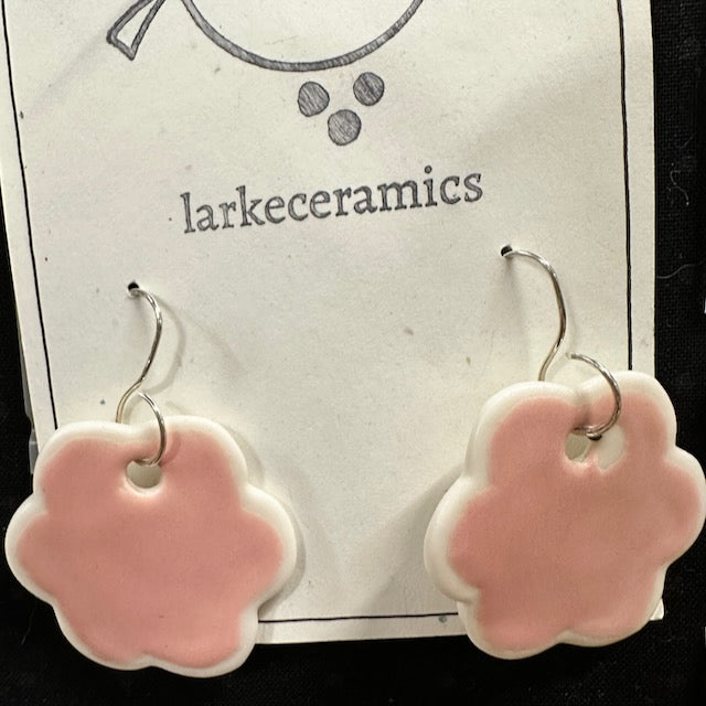 Porcelain Earrings with Sterling Silver Ear Wires - Design 8