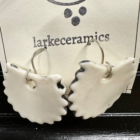 Porcelain Earrings with Sterling Silver Ear Wires - Design 11