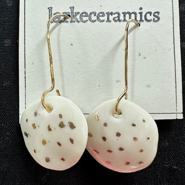 Porcelain Earrings with 14k Gold Filled Ear Wires - Design 3