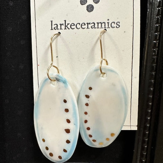 Porcelain Earrings with 14k Gold Filled Ear Wires - Design 9