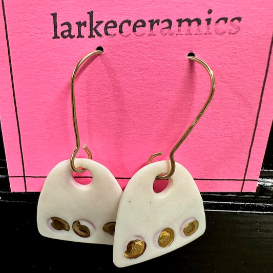 Porcelain Earrings with 14k Gold Filled Ear Wires - Design 10