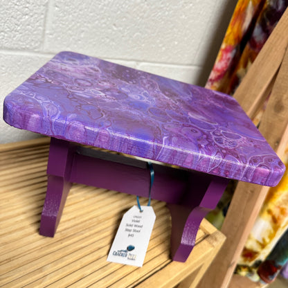 Violet Solid Wood Step Stool