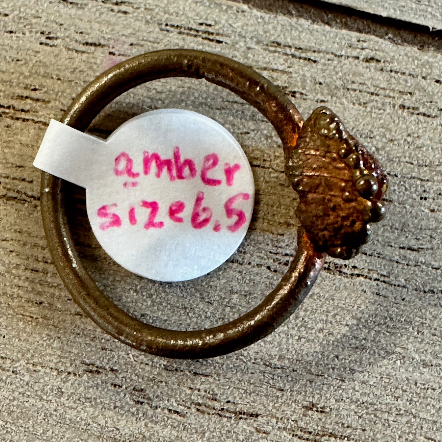 Ring with Amber