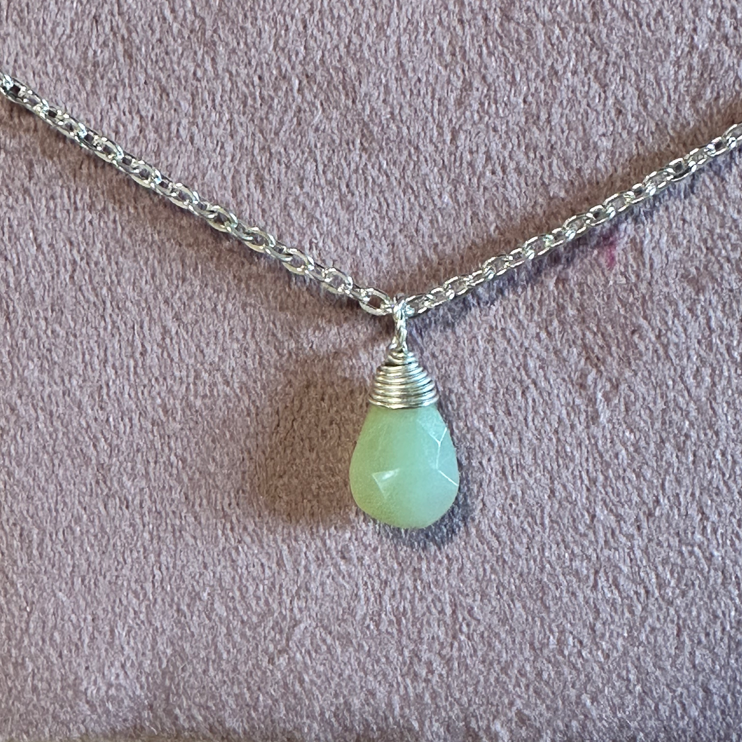 Necklace with Blue Chalcedony