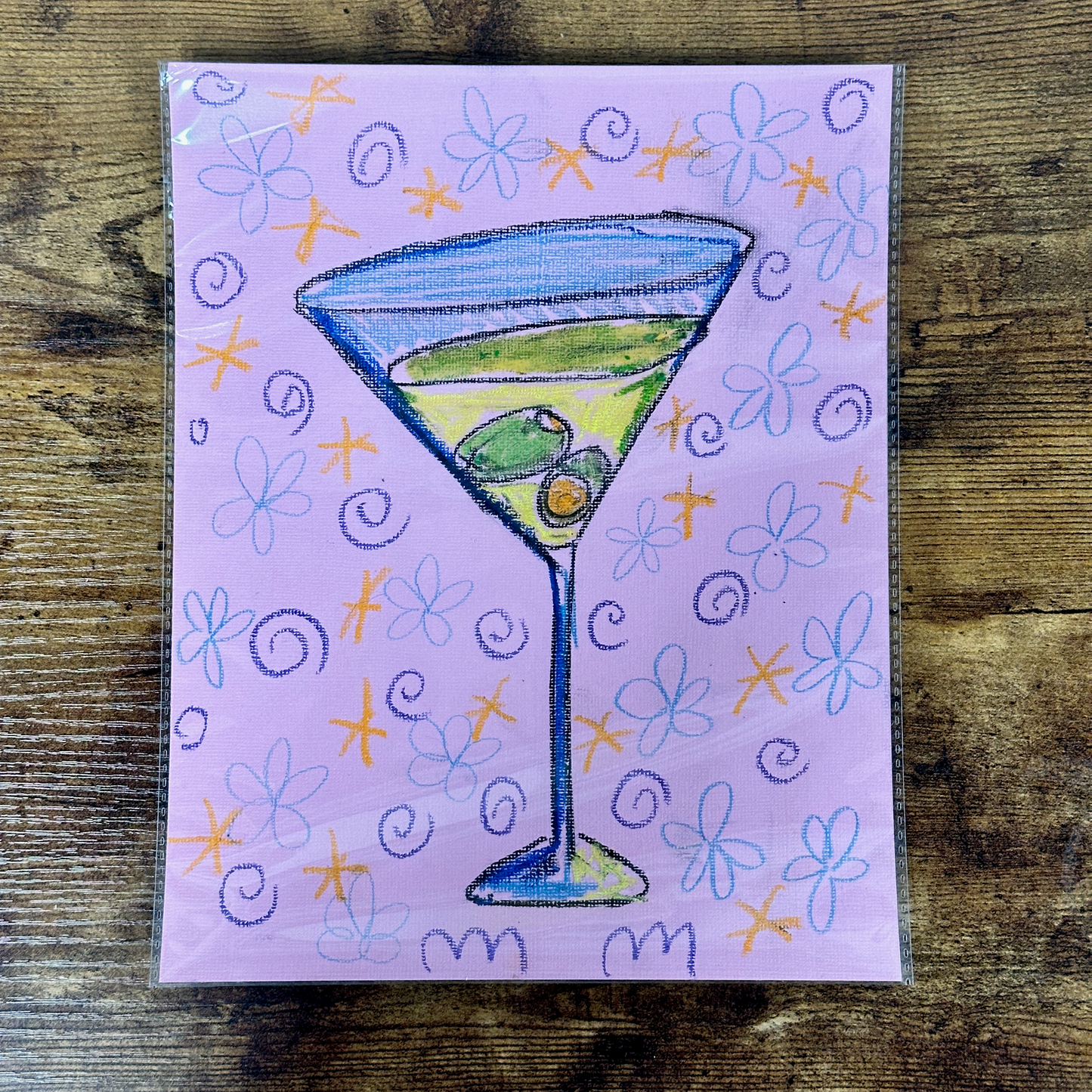 "Martinis!" - Original Mixed Media Drawings