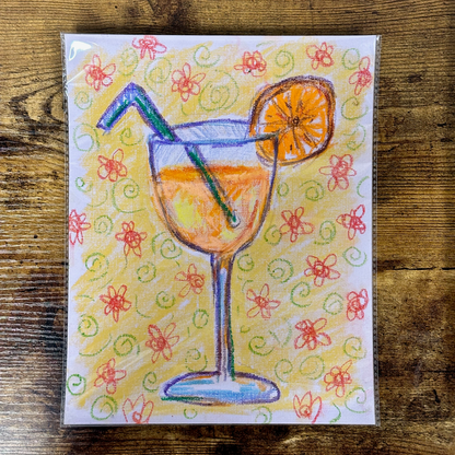 "Martinis!" - Original Mixed Media Drawings