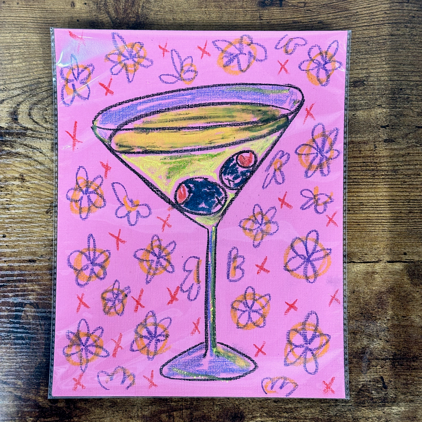 "Martinis!" - Original Mixed Media Drawings