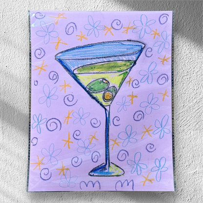 "Martinis!" - Original Mixed Media Drawings