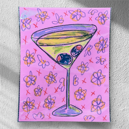 "Martinis!" - Original Mixed Media Drawings