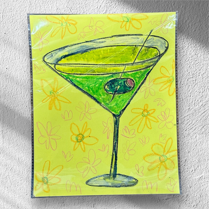 "Martinis!" - Original Mixed Media Drawings