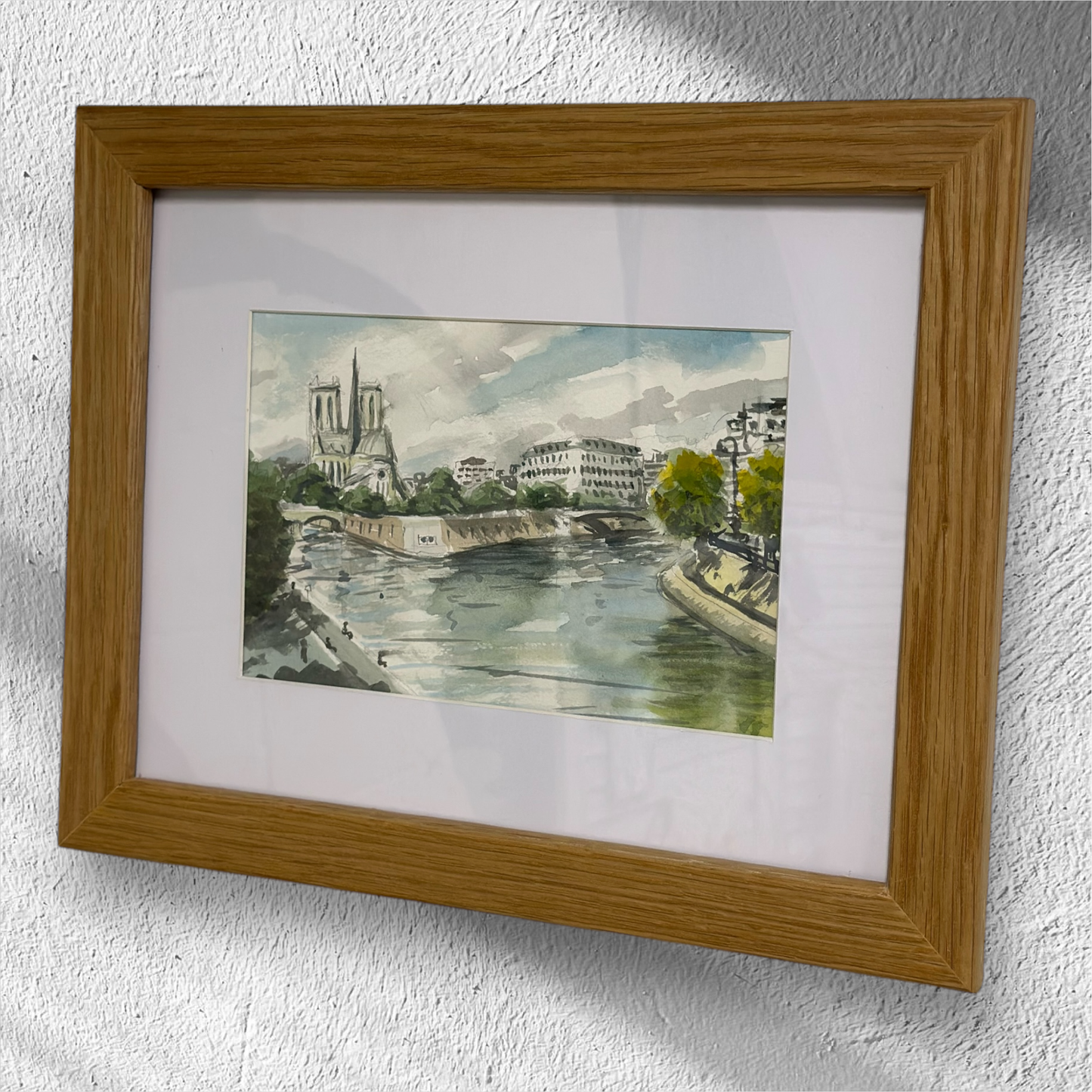 "Seen on the Seine" - original watercolor painting