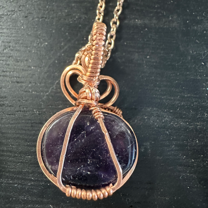 Wire Wrapped Pumpkin Necklaces